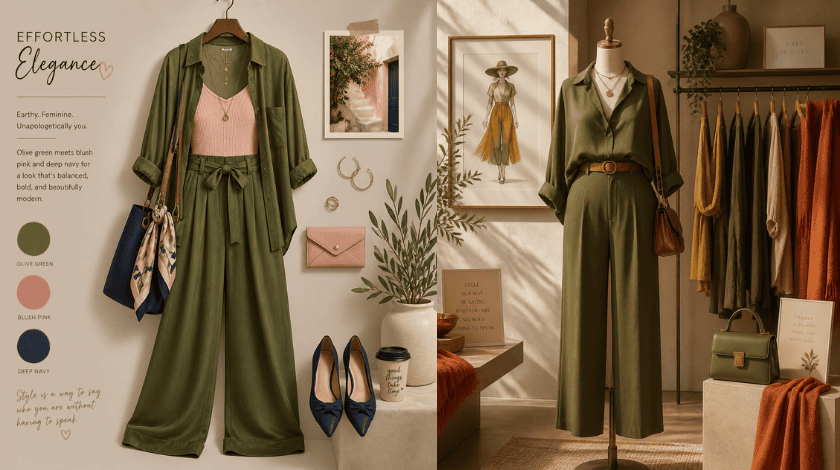 What colors go with olive green clothes